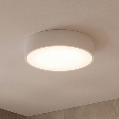 Plafondlamp Cleo 300 TEMAR LIGHTING, dimbaar, wit / opaal, Woon-/ Eetkamer, metaal, Modern, Plafondlamp badkamer Plafondlamp Cleo 300 TEMAR LIGHTING, dimbaar, wit / opaal, Woon-/ Eetkamer, metaal, Modern, Plafondlamp badkamer