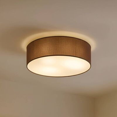 Plafondlamp Sebatin Lindby, dimbaar, bruin / roest, Slaapkamer, Textiel / Stof / Zijde, Modern, plafondlamp Plafondlamp Sebatin Lindby, dimbaar, bruin / roest, Slaapkamer, Textiel / Stof / Zijde, Modern, plafondlamp
