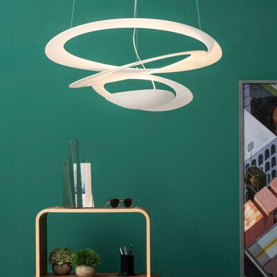 Artemide Design hanglamp Pirce Mini, dimbaar, wit / opaal, Woon-/ Eetkamer, Aluminium, Design, hanglamp Artemide Design hanglamp Pirce Mini, dimbaar, wit / opaal, Woon-/ Eetkamer, Aluminium, Design, hanglamp