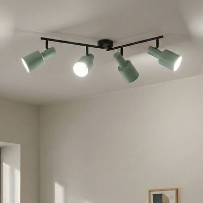 Lindby plafondspot Ovelia, groen, 80 cm, 4-lamps, E27 Ovelia Lindby, dimbaar, zwart, Woon-/ Eetkamer, metaal, Modern, buitenspot Lindby plafondspot Ovelia, groen, 80 cm, 4-lamps, E27 Ovelia Lindby, dimbaar, zwart, Woon-/ Eetkamer, metaal, Modern, buitenspot