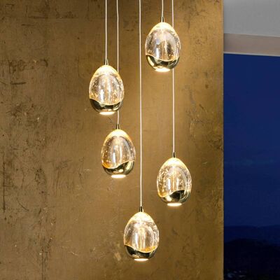 Schuller Valencia Hanglamp Rocio, dimbaar, helder / transparant, Woon-/ Eetkamer, metaal Schuller Valencia Hanglamp Rocio, dimbaar, helder / transparant, Woon-/ Eetkamer, metaal