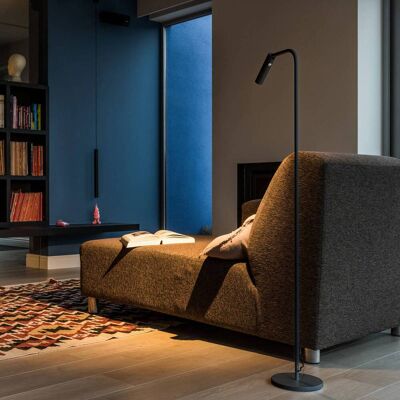 SLV LED-vloerlamp Karpo, dimbaar, zwart, Werkkamer / Kantoor, Aluminium, Modern, LED vloerlamp SLV LED-vloerlamp Karpo, dimbaar, zwart, Werkkamer / Kantoor, Aluminium, Modern, LED vloerlamp