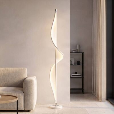 Vloerlamp Edano Lucande, dimbaar, wit / opaal, Woon-/ Eetkamer, Textiel / Stof / Zijde, Modern, vloerlamp Vloerlamp Edano Lucande, dimbaar, wit / opaal, Woon-/ Eetkamer, Textiel / Stof / Zijde, Modern, vloerlamp