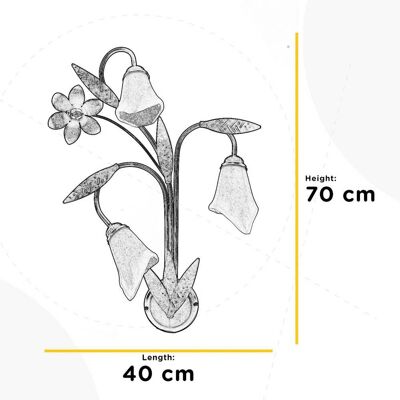 Wandlamp Alga ONLI, dimbaar, brons / oud-messing, Woon-/ Eetkamer, metaal, Florentijns, Wandlamp Wandlamp Alga ONLI, dimbaar, brons / oud-messing, Woon-/ Eetkamer, metaal, Florentijns, Wandlamp