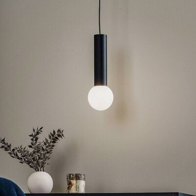LEDS-C4 Glazen hanglamp Mist, dimbaar, zwart, Badkamer, Glas, Modern, hanglamp LEDS-C4 Glazen hanglamp Mist, dimbaar, zwart, Badkamer, Glas, Modern, hanglamp