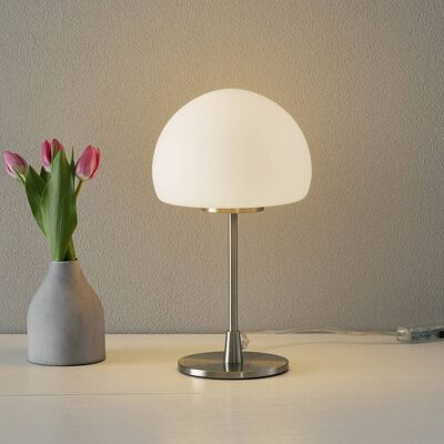 Fabas Luce Nachtkastlamp - nachtlampje Gaia big, alu / grijs / zink, Slaapkamer, metaal, Modern, Tafellamp Fabas Luce Nachtkastlamp - nachtlampje Gaia big, alu / grijs / zink, Slaapkamer, metaal, Modern, Tafellamp