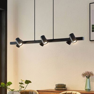 Hanglamp Savoli Lindby, dimbaar, zwart, Woon-/ Eetkamer, metaal, Modern, hanglamp Hanglamp Savoli Lindby, dimbaar, zwart, Woon-/ Eetkamer, metaal, Modern, hanglamp