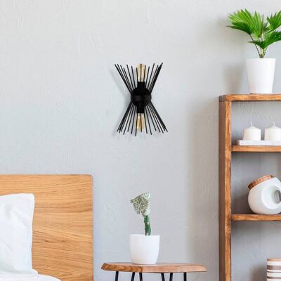 Wandlamp Kirpi 3091 Opviq, dimbaar, zwart, Woon-/ Eetkamer, metaal, Modern, wandlamp Wandlamp Kirpi 3091 Opviq, dimbaar, zwart, Woon-/ Eetkamer, metaal, Modern, wandlamp