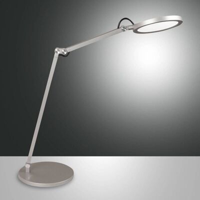 Fabas Luce LED-bureaulamp Regina, dimbaar, alu / grijs / zink, Werkkamer / Kantoor, metaal, Modern, LED bureaulamp Fabas Luce LED-bureaulamp Regina, dimbaar, alu / grijs / zink, Werkkamer / Kantoor, metaal, Modern, LED bureaulamp