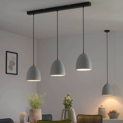 Paul Neuhaus Hanglamp Eton, dimbaar, alu / grijs / zink, Woon-/ Eetkamer, Beton, hanglamp Paul Neuhaus Hanglamp Eton, dimbaar, alu / grijs / zink, Woon-/ Eetkamer, Beton, hanglamp