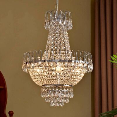 Hanglamp kristal Casparia Lindby, dimbaar, helder / transparant, Woon-/ Eetkamer, Kristal, Antiek, hanglamp Hanglamp kristal Casparia Lindby, dimbaar, helder / transparant, Woon-/ Eetkamer, Kristal, Antiek, hanglamp