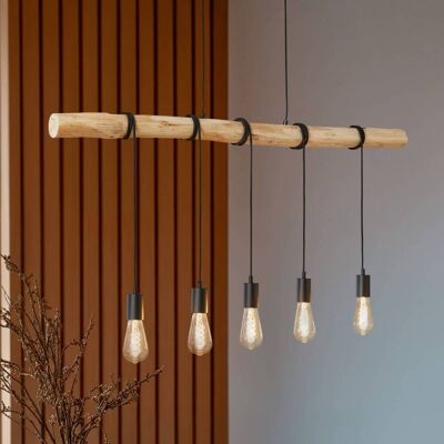 Hanglamp Rom Lindby, dimbaar, hout licht, Woon-/ Eetkamer, Hout, Modern, hanglamp Hanglamp Rom Lindby, dimbaar, hout licht, Woon-/ Eetkamer, Hout, Modern, hanglamp