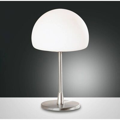 Fabas Luce Tafellamp Gaia, dimbaar, chroom / zilver, Slaapkamer, Glas, Modern, Tafellamp Fabas Luce Tafellamp Gaia, dimbaar, chroom / zilver, Slaapkamer, Glas, Modern, Tafellamp