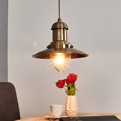 Searchlight Hanglamp Fisherman, dimbaar, brons / oud-messing, Woon-/ Eetkamer, metaal, Maritiem, hanglamp Searchlight Hanglamp Fisherman, dimbaar, brons / oud-messing, Woon-/ Eetkamer, metaal, Maritiem, hanglamp