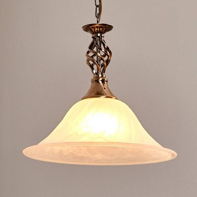 Searchlight Glazen hanglamp Cameroon, dimbaar, brons / oud-messing, Woon-/ Eetkamer, metaal, Antiek, hanglamp Searchlight Glazen hanglamp Cameroon, dimbaar, brons / oud-messing, Woon-/ Eetkamer, metaal, Antiek, hanglamp