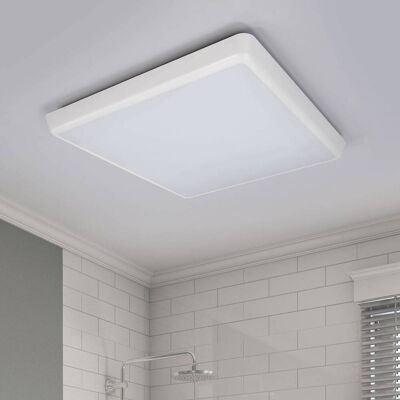 LED-plafondlamp Augustin Arcchio, wit / opaal, Badkamer, Kunststof, Modern, LED plafondlamp LED-plafondlamp Augustin Arcchio, wit / opaal, Badkamer, Kunststof, Modern, LED plafondlamp