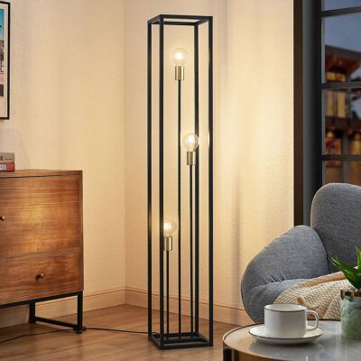 Vloerlamp Tiliane Lindby, zwart, Woon-/ Eetkamer, metaal, Modern, vloerlamp Vloerlamp Tiliane Lindby, zwart, Woon-/ Eetkamer, metaal, Modern, vloerlamp
