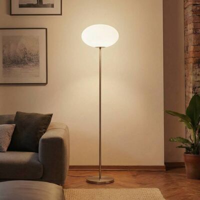 Vloerlamp Sonika Lindby, alu / grijs / zink, Woon-/ Eetkamer, metaal, vloerlamp Vloerlamp Sonika Lindby, alu / grijs / zink, Woon-/ Eetkamer, metaal, vloerlamp