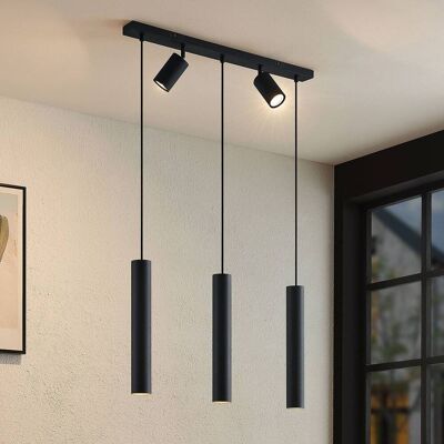 Hanglamp Sanad Lindby, dimbaar, zwart, Woon-/ Eetkamer, metaal, Modern, hanglamp Hanglamp Sanad Lindby, dimbaar, zwart, Woon-/ Eetkamer, metaal, Modern, hanglamp