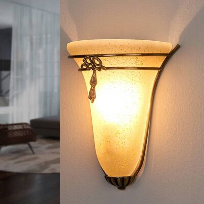 Searchlight Wandlamp Ascana, dimbaar, brons / oud-messing, Woon-/ Eetkamer, metaal, Antiek, wandlamp Searchlight Wandlamp Ascana, dimbaar, brons / oud-messing, Woon-/ Eetkamer, metaal, Antiek, wandlamp