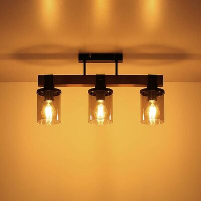 Globo Plafondlamp Lila, dimbaar, hout donker, Woon-/ Eetkamer, Hout, Landelijk, plafondlamp hout Globo Plafondlamp Lila, dimbaar, hout donker, Woon-/ Eetkamer, Hout, Landelijk, plafondlamp hout