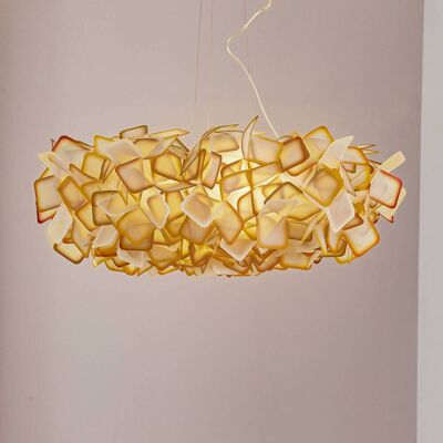 Slamp Design hanglamp Clizia, dimbaar, geel / oranje, Woon-/ Eetkamer, Kunststof, Design, hanglamp Slamp Design hanglamp Clizia, dimbaar, geel / oranje, Woon-/ Eetkamer, Kunststof, Design, hanglamp
