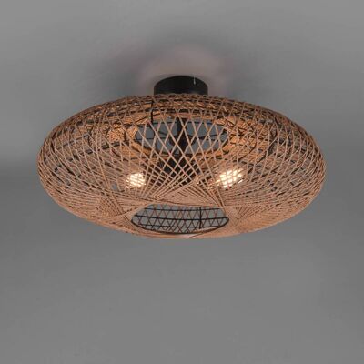 Trio Lighting Plafondlamp Hedda, dimbaar, bruin / roest, Woon-/ Eetkamer, metaal, plafondlamp Trio Lighting Plafondlamp Hedda, dimbaar, bruin / roest, Woon-/ Eetkamer, metaal, plafondlamp