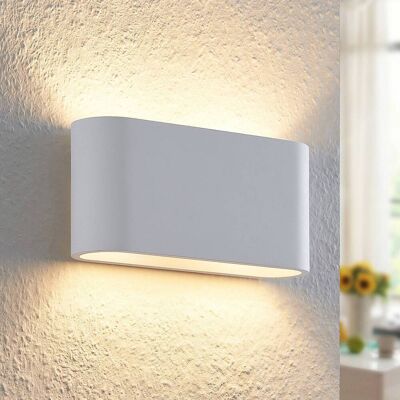 Wandlamp Mavora Lindby, dimbaar, wit / opaal, Woon-/ Eetkamer, Gips / Klei, Modern, wandlamp Wandlamp Mavora Lindby, dimbaar, wit / opaal, Woon-/ Eetkamer, Gips / Klei, Modern, wandlamp