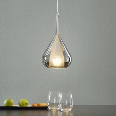 Fabas Luce Glazen hanglamp Lila, dimbaar, alu / grijs / zink, Woon-/ Eetkamer, Glas, Modern, hanglamp Fabas Luce Glazen hanglamp Lila, dimbaar, alu / grijs / zink, Woon-/ Eetkamer, Glas, Modern, hanglamp