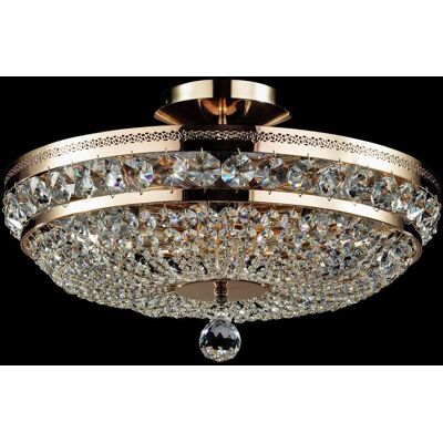 Maytoni Plafondlamp kristal Ottilia, dimbaar, messing / goud, Woon-/ Eetkamer, metaal, plafondlamp Maytoni Plafondlamp kristal Ottilia, dimbaar, messing / goud, Woon-/ Eetkamer, metaal, plafondlamp
