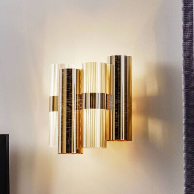 Slamp Design wandlamp La Lollo, dimbaar, messing / goud, Woon-/ Eetkamer, Kunststof, Design, Wandlamp design Slamp Design wandlamp La Lollo, dimbaar, messing / goud, Woon-/ Eetkamer, Kunststof, Design, Wandlamp design