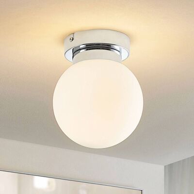 Plafondlamp Tavino Lindby, dimbaar, chroom / zilver, Woon-/ Eetkamer, metaal, Modern, Plafondlamp badkamer Plafondlamp Tavino Lindby, dimbaar, chroom / zilver, Woon-/ Eetkamer, metaal, Modern, Plafondlamp badkamer