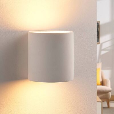 Wandlamp Krista Lindby, dimbaar, wit / opaal, Woon-/ Eetkamer, Gips / Klei, Modern, wandlamp Wandlamp Krista Lindby, dimbaar, wit / opaal, Woon-/ Eetkamer, Gips / Klei, Modern, wandlamp