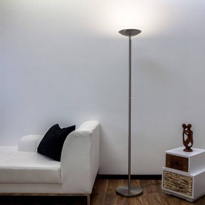 LED-uplighter vloerlamp MALEA Lindby, dimbaar, alu / grijs / zink, Woon-/ Eetkamer, metaal, Modern, LED vloerlamp LED-uplighter vloerlamp MALEA Lindby, dimbaar, alu / grijs / zink, Woon-/ Eetkamer, metaal, Modern, LED vloerlamp