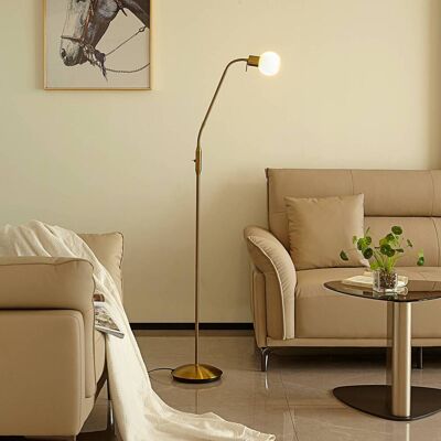 Vloerlamp ELAINA Lindby, messing / goud, Woon-/ Eetkamer, metaal, Modern, vloerlamp Vloerlamp ELAINA Lindby, messing / goud, Woon-/ Eetkamer, metaal, Modern, vloerlamp