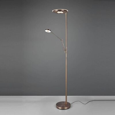 Trio Lighting LED-uplighter vloerlamp Barrie, dimbaar, brons / oud-messing, Woon-/ Eetkamer, metaal, Modern, LED vloerlamp Trio Lighting LED-uplighter vloerlamp Barrie, dimbaar, brons / oud-messing, Woon-/ Eetkamer, metaal, Modern, LED vloerlamp