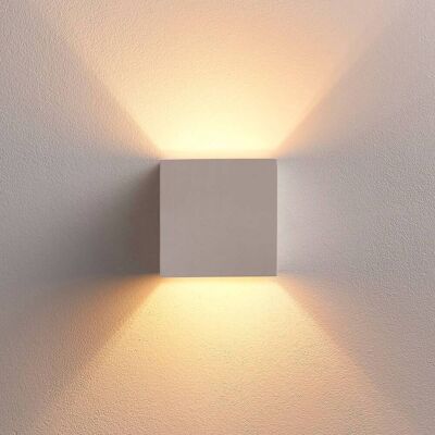 Wandlamp Kay Lindby, dimbaar, wit / opaal, Woon-/ Eetkamer, Gips / Klei, Modern, wandlamp Wandlamp Kay Lindby, dimbaar, wit / opaal, Woon-/ Eetkamer, Gips / Klei, Modern, wandlamp