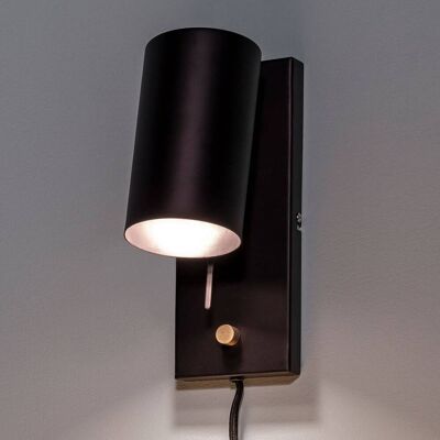 Markslöjd Wandlamp Carrie, dimbaar, zwart, Woon-/ Eetkamer, metaal, Modern, wandlamp Markslöjd Wandlamp Carrie, dimbaar, zwart, Woon-/ Eetkamer, metaal, Modern, wandlamp
