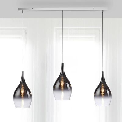 Paul Neuhaus Hanglamp Pilua, dimbaar, alu / grijs / zink, Woon-/ Eetkamer, Glas, Modern, hanglamp Paul Neuhaus Hanglamp Pilua, dimbaar, alu / grijs / zink, Woon-/ Eetkamer, Glas, Modern, hanglamp