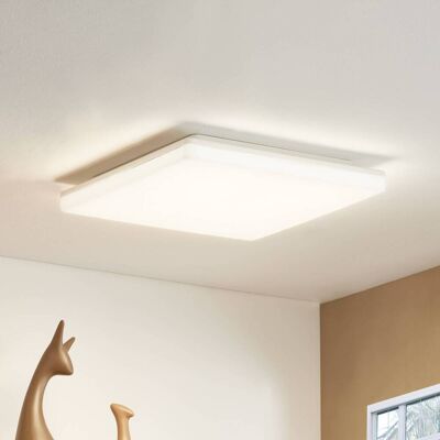 Prios LED plafondlamp Artin, 33 cm, wit, hoekig, sensor Artin PRIOS, wit / opaal, Badkamer, Kunststof, Modern, Plafondlamp met sensor Prios LED plafondlamp Artin, 33 cm, wit, hoekig, sensor Artin PRIOS, wit / opaal, Badkamer, Kunststof, Modern, Plafondlamp met sensor