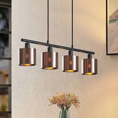 Hanglamp Joudy Lindby, dimbaar, brons / oud-messing, Woon-/ Eetkamer, metaal, Modern, hanglamp Hanglamp Joudy Lindby, dimbaar, brons / oud-messing, Woon-/ Eetkamer, metaal, Modern, hanglamp