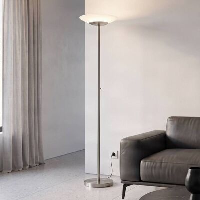 LED-uplighter vloerlamp Ragna Lindby, dimbaar, alu / grijs / zink, Woon-/ Eetkamer, Glas, Modern, LED vloerlamp LED-uplighter vloerlamp Ragna Lindby, dimbaar, alu / grijs / zink, Woon-/ Eetkamer, Glas, Modern, LED vloerlamp