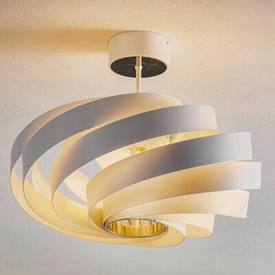 Plafondlamp Tori Euluna, dimbaar, wit / opaal, Woon-/ Eetkamer, metaal, Modern, plafondlamp Plafondlamp Tori Euluna, dimbaar, wit / opaal, Woon-/ Eetkamer, metaal, Modern, plafondlamp