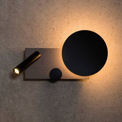 FARO BARCELONA LED-wandlamp Klee, dimbaar, alu / grijs / zink, Woon-/ Eetkamer, Aluminium, Modern, LED wandlamp FARO BARCELONA LED-wandlamp Klee, dimbaar, alu / grijs / zink, Woon-/ Eetkamer, Aluminium, Modern, LED wandlamp