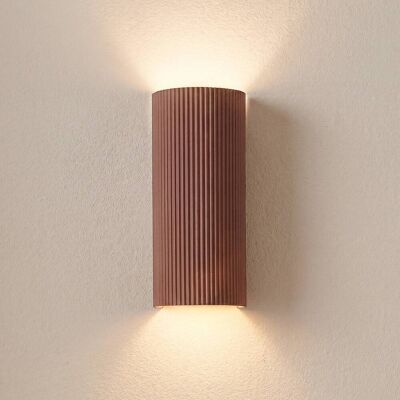Wandlamp Colja Lindby, dimbaar, bruin / roest, Woon-/ Eetkamer, Gips / Klei, Modern, wandlamp Wandlamp Colja Lindby, dimbaar, bruin / roest, Woon-/ Eetkamer, Gips / Klei, Modern, wandlamp