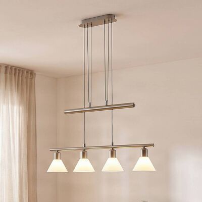 Hanglamp Delira Lindby, dimbaar, alu / grijs / zink, Woon-/ Eetkamer, metaal, Modern, hanglamp Hanglamp Delira Lindby, dimbaar, alu / grijs / zink, Woon-/ Eetkamer, metaal, Modern, hanglamp