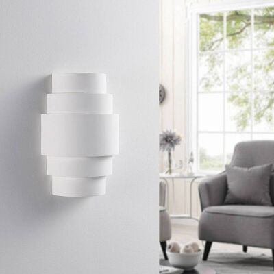 Wandlamp Marit Lindby, dimbaar, wit / opaal, Woon-/ Eetkamer, Gips / Klei, Modern, wandlamp Wandlamp Marit Lindby, dimbaar, wit / opaal, Woon-/ Eetkamer, Gips / Klei, Modern, wandlamp