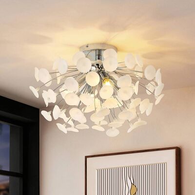 Plafondlamp Yurina Lindby, dimbaar, wit / opaal, Woon-/ Eetkamer, Kunststof, Modern, plafondlamp Plafondlamp Yurina Lindby, dimbaar, wit / opaal, Woon-/ Eetkamer, Kunststof, Modern, plafondlamp