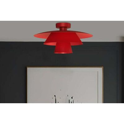 Plafondlamp Plato Luminex, dimbaar, rood, Woon-/ Eetkamer, metaal, Modern, plafondlamp Plafondlamp Plato Luminex, dimbaar, rood, Woon-/ Eetkamer, metaal, Modern, plafondlamp