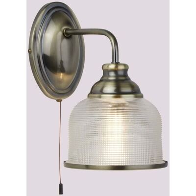 Searchlight Wandlamp Bistro II, brons / oud-messing, Woon-/ Eetkamer, Glas, Antiek, wandlamp Searchlight Wandlamp Bistro II, brons / oud-messing, Woon-/ Eetkamer, Glas, Antiek, wandlamp